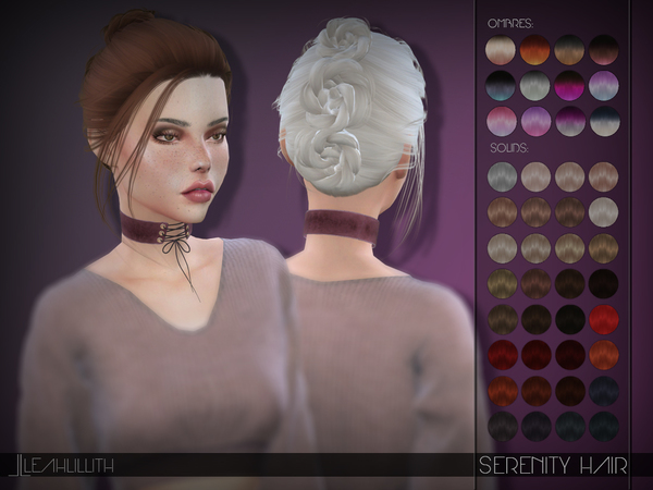 Sims 4 Serenity Hair by Leah Lillith at TSR