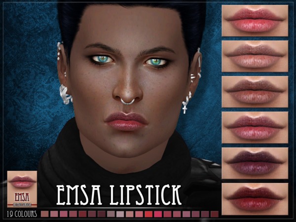 Sims 4 EMSA Lipstick by RemusSirion at TSR
