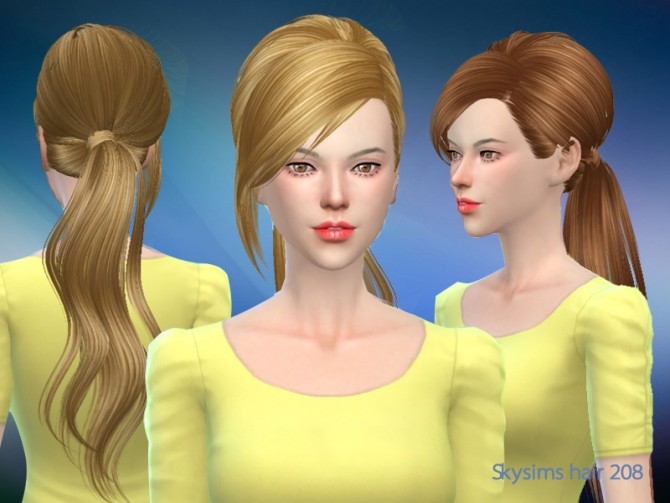 Sims 4 Skysims female hair 208 (Free) at Butterfly Sims