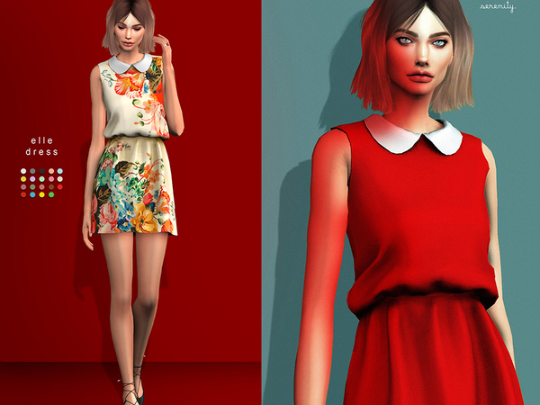 Sims 4 Elle Dress by serenity cc at TSR