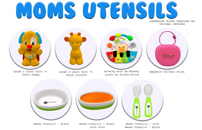 Sims 4 MOMS UTENSILS SET at Victor Miguel