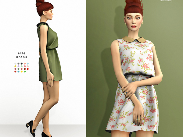 Sims 4 Elle Dress by serenity cc at TSR