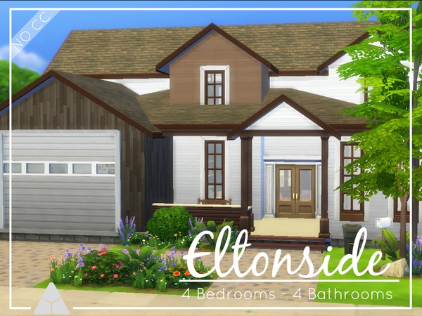Sims 4 Eltonside house by ProbNutt at TSR