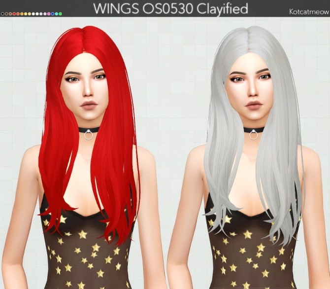 Sims 4 WINGS OS0530 Hair Clayified at KotCatMeow