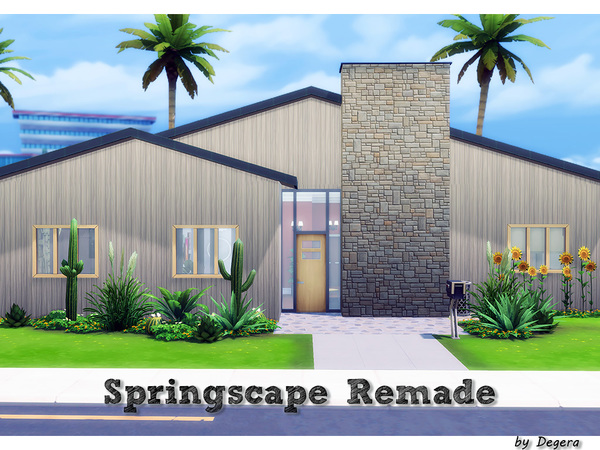 Sims 4 Springscape Remade house by Degera at TSR