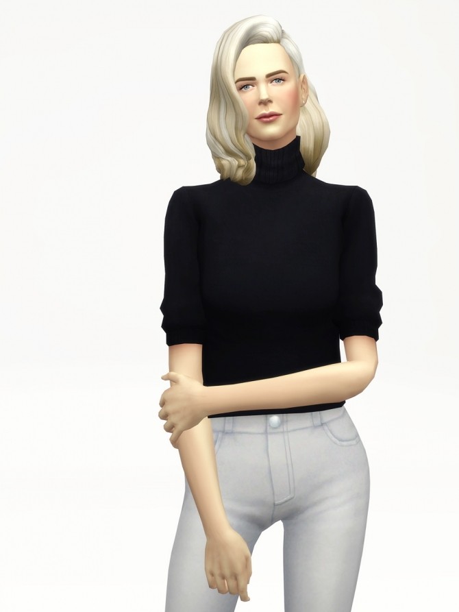 Sims 4 Half sleeves turtle neck sweater at Rusty Nail
