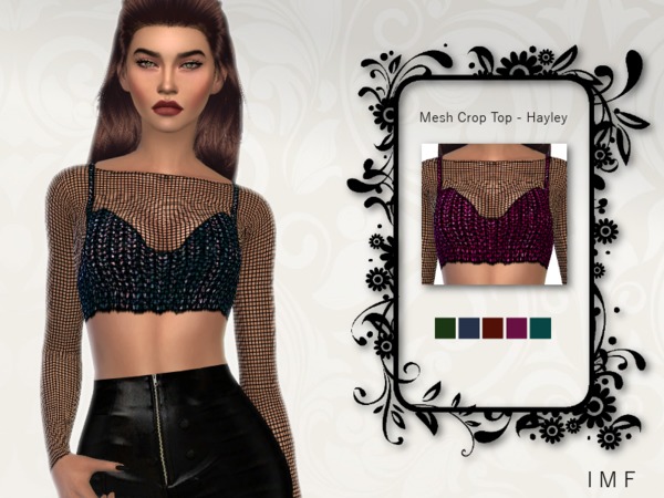 Sims 4 IMF Mesh Crop Top Hayley by IzzieMcFire at TSR