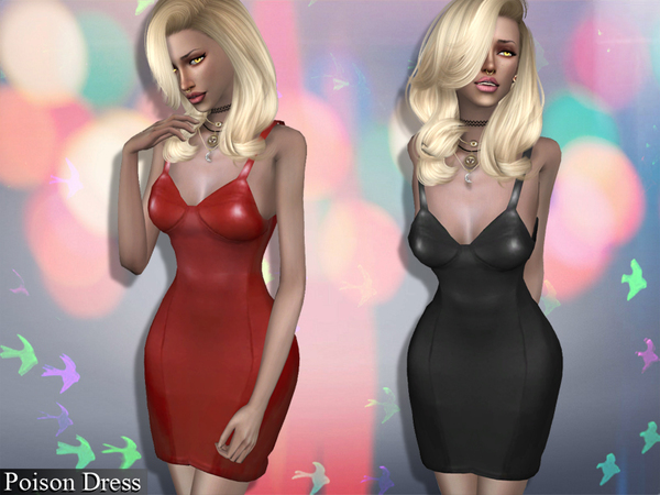 Sims 4 Poison Dress by Genius666 at TSR