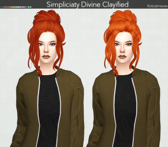 Sims 4 Simpliciaty Divine Hair Clayified at KotCatMeow