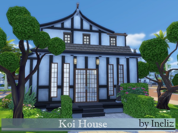 Sims 4 Koi House by Ineliz at TSR