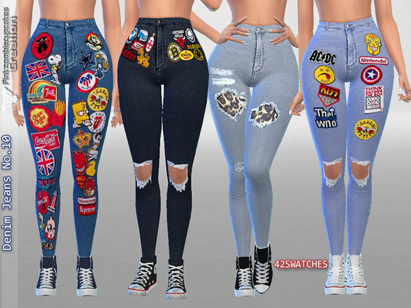 Sims 4 Denim Jeans No.10 by Pinkzombiecupcakes at TSR