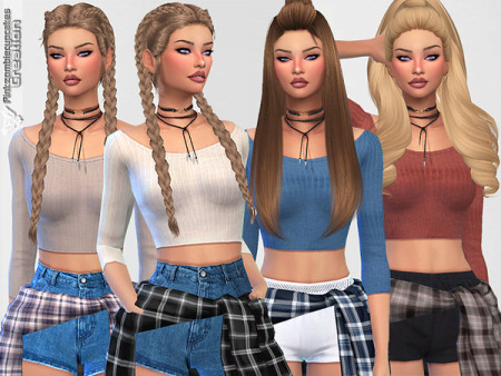 Cute Sporty Everyday Tops by Pinkzombiecupcakes at TSR » Sims 4 Updates