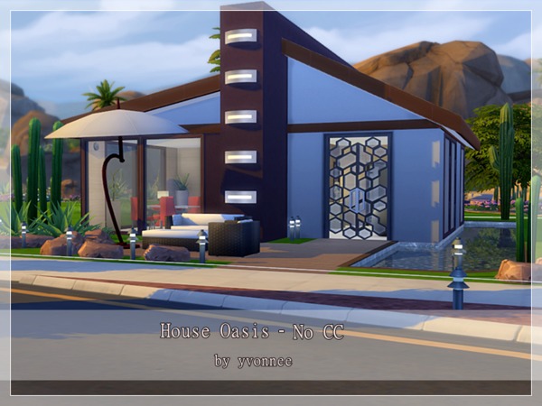 Sims 4 House Oasis by yvonnee at TSR