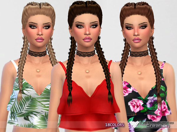 Sims 4 PZC Hair Retexture Maargareth Parallel by Pinkzombiecupcakes at TSR
