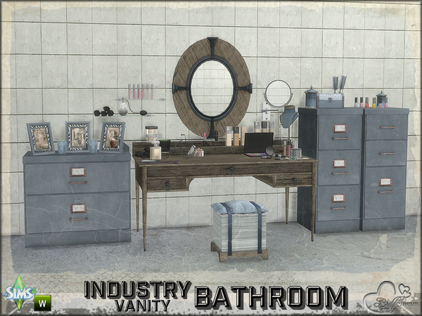 Sims 4 Vanity Bathroom Industry by BuffSumm at TSR