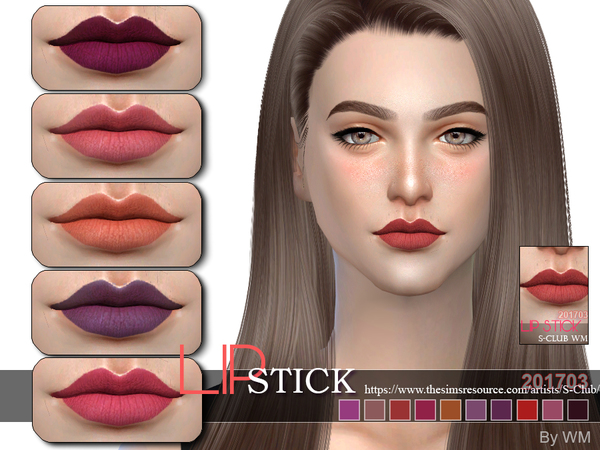 Sims 4 Lipstick 201703 by S Club WM at TSR