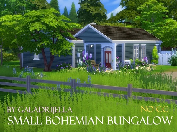 Sims 4 Small Bohemian Bungalow by galadrijella at TSR