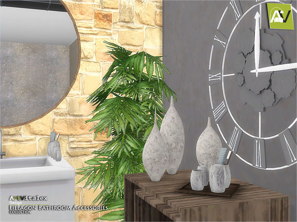 Sims 4 Lillagon Bathroom Accessories by ArtVitalex at TSR
