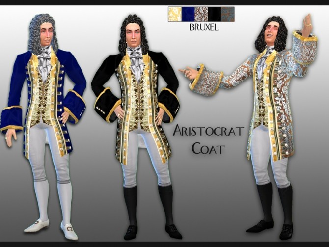 Sims 4 Aristocrat Coat by Bruxel at TSR