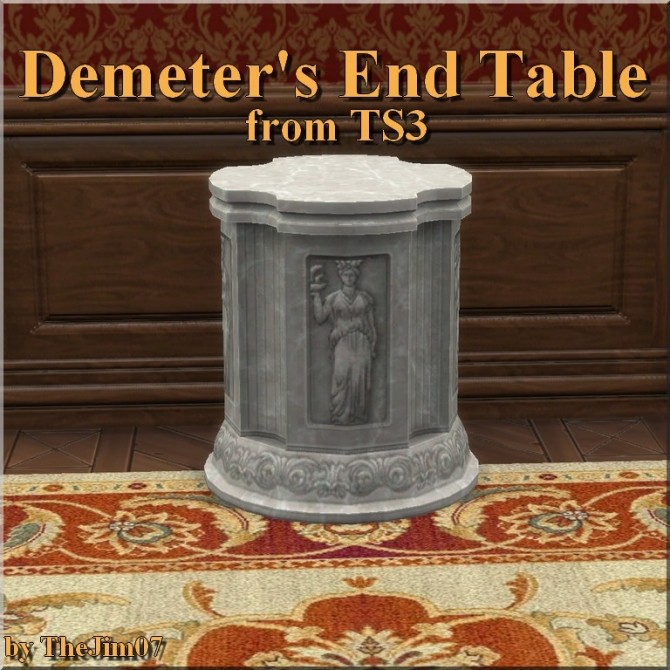 Sims 4 Demeters End Table from TS3 by TheJim07 at Mod The Sims