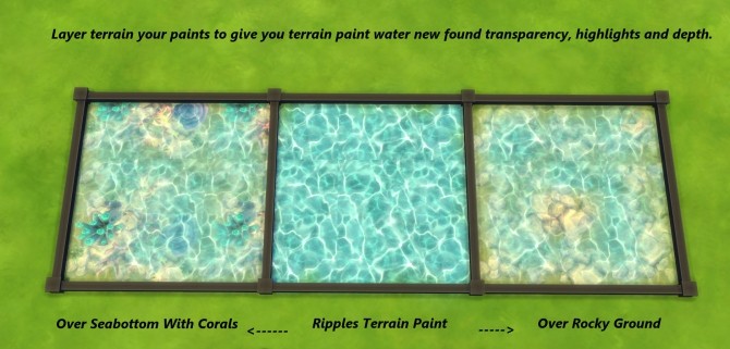 Sims 4 Under the Sea I: Transparent Sea Underwater Terrain Paints by Snowhaze at Mod The Sims