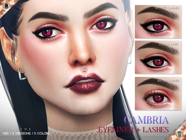 Sims 4 Cambria Eyeliner N65 by Pralinesims at TSR