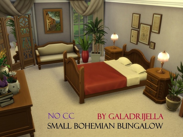 Sims 4 Small Bohemian Bungalow by galadrijella at TSR