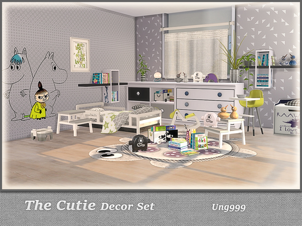 Sims 4 The Cutie Decor Set by ung999 at TSR
