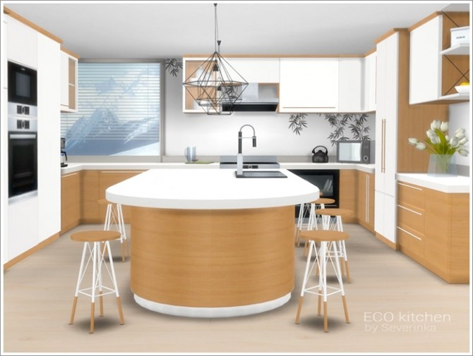 Sims 4 ECO kitchen at Sims by Severinka