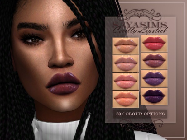 Sims 4 Cecilly Lipstick by SayaSims at TSR