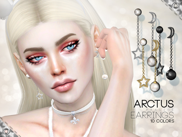 Sims 4 Arctus Earrings by Pralinesims at TSR