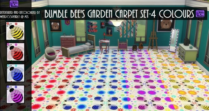 Sims 4 Adorable Kids Carpet SET by wendy35pearly at Mod The Sims
