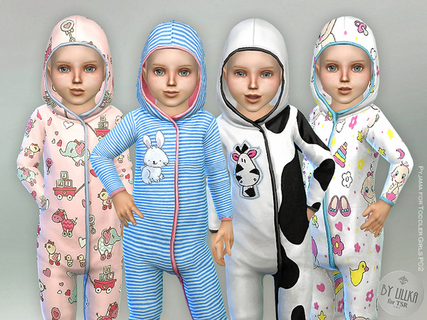 Sims 4 Pyjama for Toddler Girls P02 by lillka at TSR