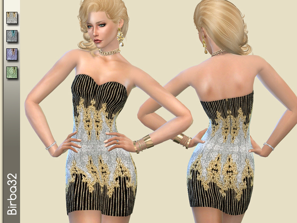 Sims 4 Barocco dress by Birba32 at TSR