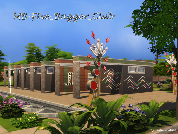 Sims 4 MB Five Bagger Club by matomibotaki at TSR