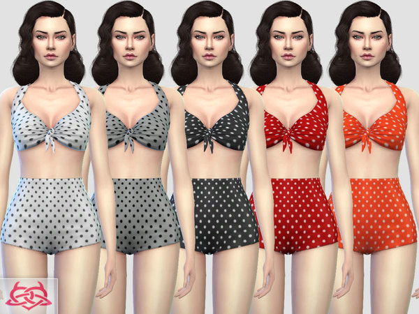 Sims 4 Pin up Swimwear 1 RECOLOR 2 by Colores Urbanos at TSR
