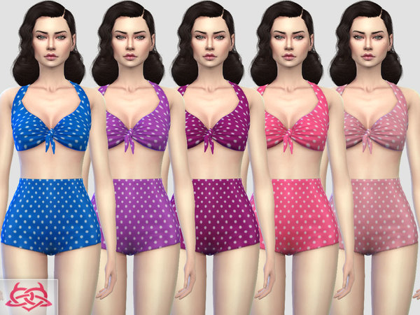 Sims 4 Pin up Swimwear 1 RECOLOR 2 by Colores Urbanos at TSR