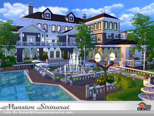 Sims 4 Mansion Sirinarai by autaki at TSR