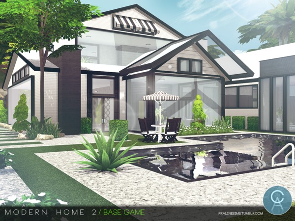 Sims 4 Modern Home 2 by Pralinesims at TSR