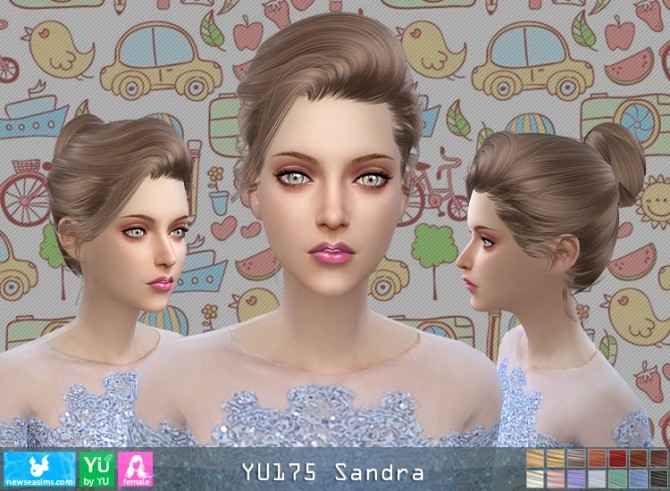 Sims 4 YU175 Sandra hair (Pay) at Newsea Sims 4