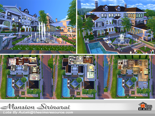 Sims 4 Mansion Sirinarai by autaki at TSR