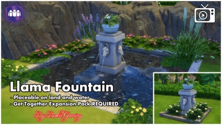 Llama Fountain by Bakie at Mod The Sims