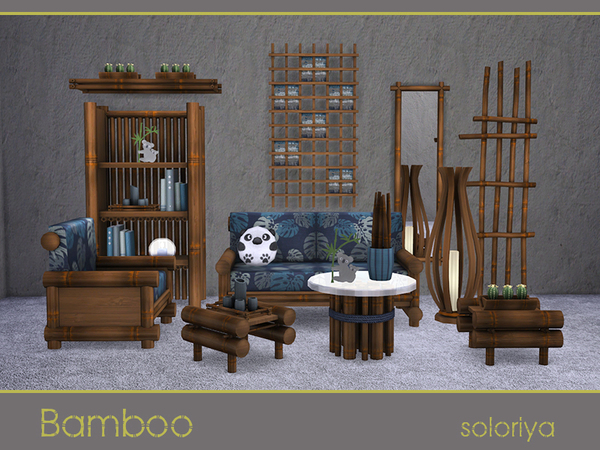 Sims 4 Bamboo set by soloriya at TSR