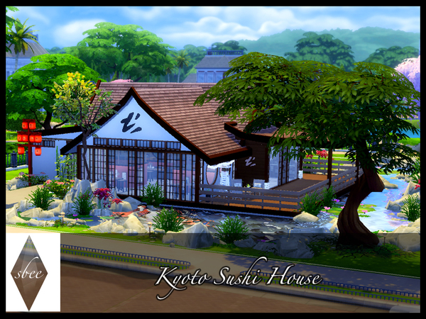 Sims 4 Kyoto Sushi House by sbee at TSR
