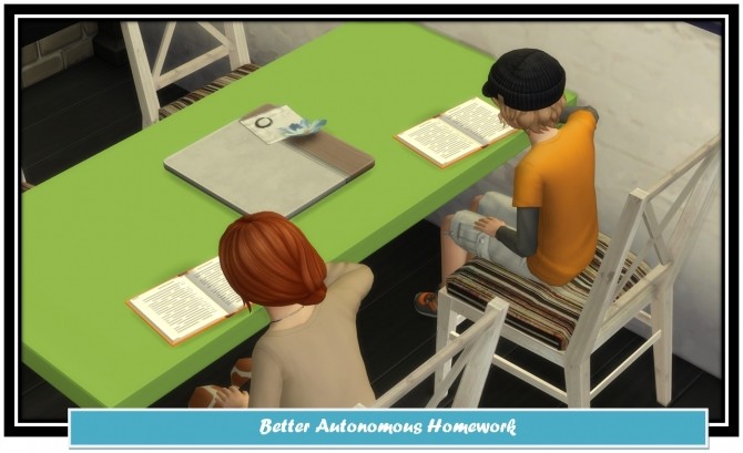 Sims 4 Better Autonomous Homework by LittleMsSam