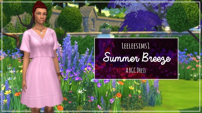 Sims 4 Summer Breeze dress by leeleesims1 at SimsWorkshop