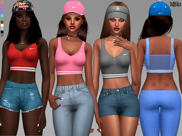 Sims 4 Sports Pro Tops by Margeh 75 at TSR