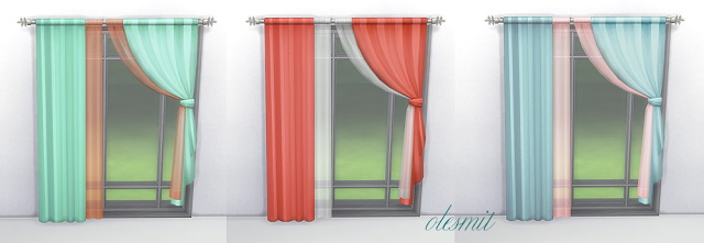 Sims 4 Set of curtains at OleSims