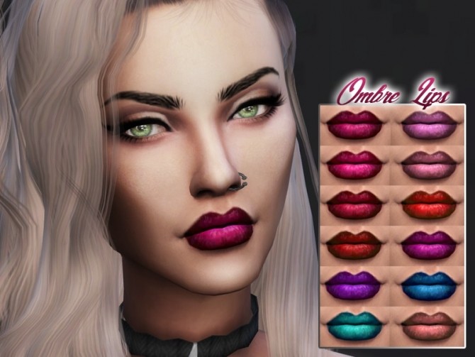 Sims 4 KM Ombre Lipstick by Kitty.Meow at TSR