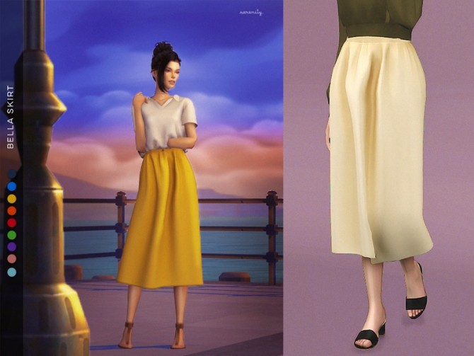 Sims 4 Bella skirt by serenity cc at TSR